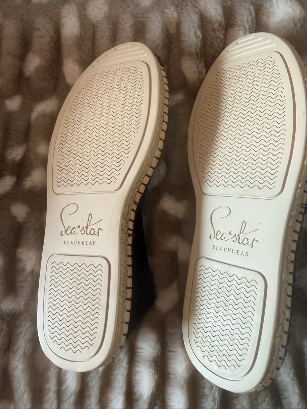 Women's Navy Perforated Espadrille Slip-Ons